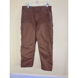 Vintage Carhartt Double Knee Pants Work Utility Brown Carpenter Pants Size 34x32